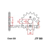 Μπροστινό γρανάζι -JT- JTF569,10, 10 δόντια, Kawasaki KDX 200 1984-2006, KDX 220 1997-2005, KDX 250 1989-1994, KL 250 1978-1983, 2000-2003, 2009, KLX 250 1991-2000, 2006-2020, KLX 300 1997-2002, KV 250 1985-1986, KX 250 1987-1998