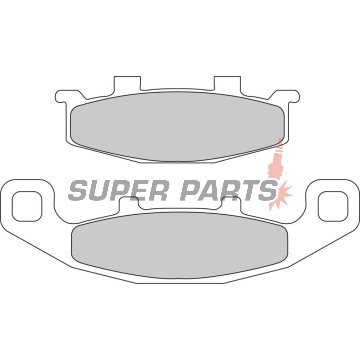 Τακάκια φρένων -FERODO- FDB481P, Kawasaki ER/GPX/GPZ/Tengai/KLE/Eliminator/Zephyr/ZRX/ZX/ZZR, Suzuki DR/GS/Bandit/GSX/VX 400-1200 1988-2008