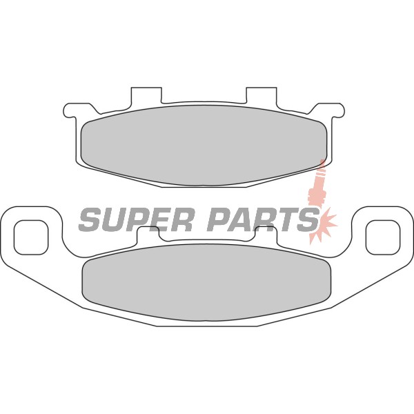 Τακάκια φρένων -FERODO- FDB481P, Kawasaki ER/GPX/GPZ/Tengai/KLE/Eliminator/Zephyr/ZRX/ZX/ZZR, Suzuki DR/GS/Bandit/GSX/VX 400-1200 1988-2008
