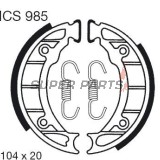 Σιαγόνες φρένων -TRW- MCS985, 105x20mm, Piaggio/Vespa Free 1 50, Zip+Zip 50 (1993-1998)