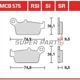 Τακάκια φρένων -TRW- MCB575, CPI Sahel 125, Gas Gas EC/FSE/FSR/MC/SM 125-515cc, Honda CR/CRM/XR 50-650cc, Kawasaki KDX/KLX/KX 125-500cc, Suzuki DR-Z/RM 125-400cc, Yamaha WR/YZ 125-426cc
