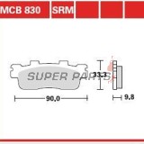 Τακάκια φρένων -TRW- MCB830SRM, sintered, Kawasaki J125 125 (2016-2017), J300 300 (2014-2016), Kymco Downtown 125-200i (2009-2017), Kymco People GT 125-200i (2012)