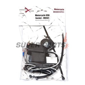 Αντάπτορας USB με αναπτήρα -4 RIDE- 12V, 2.1A, με βάση για τιμόνι 22mm - universal