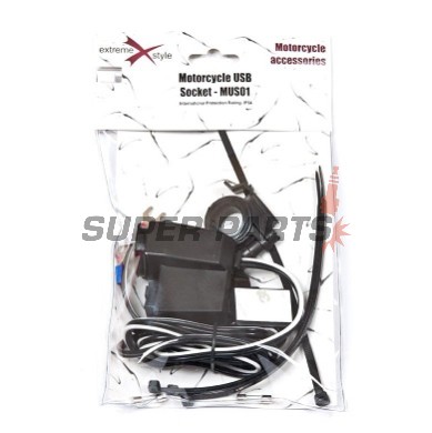 Αντάπτορας USB με αναπτήρα -4 RIDE- 12V, 2.1A, με βάση για τιμόνι 22mm - universal