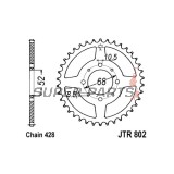 Πίσω γρανάζι -JT- JTR802,50, 50 δόντια, ατσάλινο, Kawasaki KC 100 1980, KE 100 1979, 1992-1999, 2001, KH 100 1978, KM 100 1976-1978, Suzuki A 100 1977-1980, A 80 1974-1976, DS 80 1978-1979, 1982-2000, FL 125 2007-2010, GP 100 1978