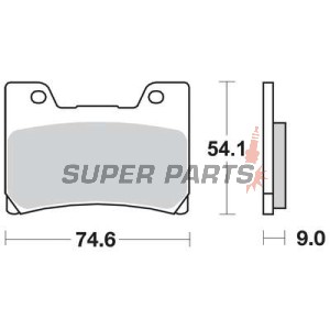Τακάκια φρένων -TRW- MCB622SV, Yamaha FZR Genesis 600/1000, TDM 850, VMX-12 VMAX 1200 _1989-2002)