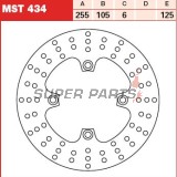 Δίσκος φρένου -TRW- MST434, 255mm, Triumph America 865 + Bonneville/SE/T100 865 + Scrambler 865 + Speed Triple 1050 + Sprint ST/GT/RS 955-1050 + Thruxton 865 + Tiger 800/1050 (1999-2016)