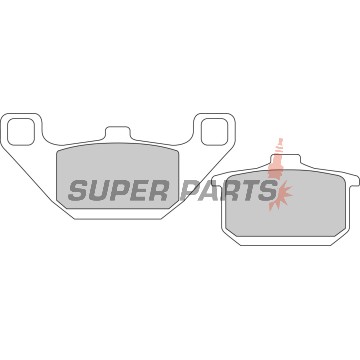 Τακάκια φρένων -FERODO- FDB339ST, Kawasaki EL/ZL Eliminator, EN/VN Vulcan, GPZ Ninja/Uni Trak, GTR, Z/ZX Turbo 250-1500 1983-2000