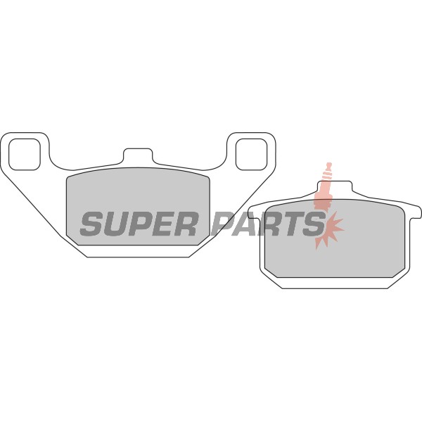 Τακάκια φρένων -FERODO- FDB339ST, Kawasaki EL/ZL Eliminator, EN/VN Vulcan, GPZ Ninja/Uni Trak, GTR, Z/ZX Turbo 250-1500 1983-2000