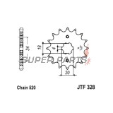 Μπροστινό γρανάζι -JT- JTF328,12, 12 δόντια, Honda CM 250 1982, XR 200 1986-2002, XR 250 1984-1985, 1987