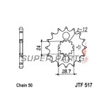 Μπροστινό γρανάζι -JT- JTF517,15, 15 δόντια, Kawasaki GPZ 750 1985-1988, GPZ 900 1984-1994, ZR 1100 1992-1997, ZX 1100 1993-2001, ZX-12R 1200 2000-2005, ZX-14R 1400 2006-2020, ZZR 1100 1993-2001, ZZR 1200 2002-2005, ZZR 1400 2006-2019