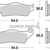 Τακάκια φρένων -TRW- MCB648SV, Alfer 250, Aprilia MX/Mana/Pegaso/RST, ATK Cross/Enduro, BMW G450X/HP2, Ducati Monster, Gas Gas EC, Husqvarna SM/TE/WR, KTM Adventure/EXC/SX, Moto Guzzi Stelvio, Yamaha TT/Majesty