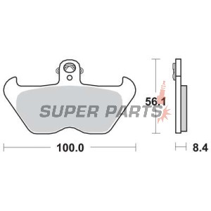 Τακάκια φρένων -TRW- MCB680, Beta Evo/Minicross/Minitrial 50-300 2T/4T, BMW K/K1 1000-1200LT/RS, BMW R 850/1100/1150GS/RT/RS/S/C (1988-2005)