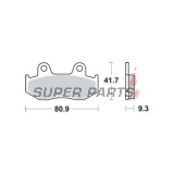 Τακάκια φρένων -TRW- MCB685, Honda CH125 Spacy, PS125i/150i, SES125/150 Dylan; Suzuki AN250/400 Burgman (1983-2013)
