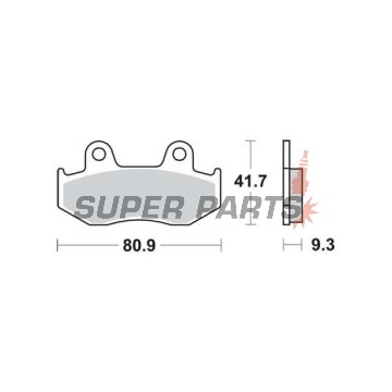 Τακάκια φρένων -TRW- MCB685, Honda CH125 Spacy, PS125i/150i, SES125/150 Dylan; Suzuki AN250/400 Burgman (1983-2013)