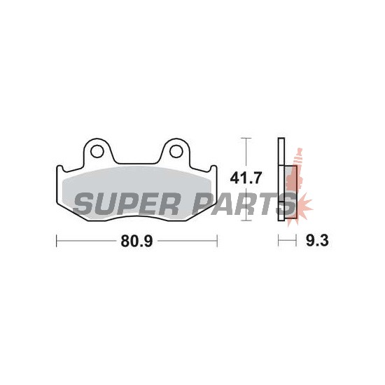 Τακάκια φρένων -TRW- MCB685, Honda CH125 Spacy, PS125i/150i, SES125/150 Dylan; Suzuki AN250/400 Burgman (1983-2013)