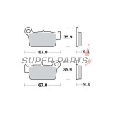 Τακάκια φρένων -TRW- MCB739RSI, Aprilia MXV/RXV/SXV, Beta RR, Gas Gas EC, Kawasaki KLX/KX/KXF, Sherco SE/SM, Suzuki DR-Z/RM-X/RM-Z, TM EN/MX/SMR/SMX, Yamaha WR/YZ 50-550cc, 2001-2020