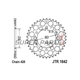 Πίσω γρανάζι -JT- JTR1842,51, 51 δόντια, ατσάλινο, Yamaha AG 200 1984-1994, DT 125 1974, 1976-1977, DT 175 1974-1977, 1979-1981, TW 125 1998-2004, TW 200 1989-2018, TW 225 2002-2006, XT 125 1982-1987, XT 200 1982-1983, XT 350 1985-2000