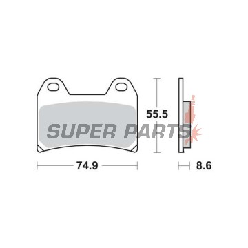 Τακάκια φρένων -TRW- MCB683SV, Aprilia Pegaso/RS/RSV, Benelli TnT/Tornado, BMW F/G/R nineT, Cagiva Raptor, Ducati Monster/Multistrada/SS, KTM Duke/LC4/SM, Moto Guzzi, Yamaha XT 660X