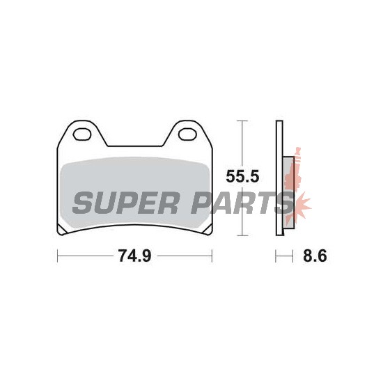 Τακάκια φρένων -TRW- MCB683, Aprilia Pegaso/RS/RSV, Benelli TnT/Tornado, BMW F/G/R nineT, Cagiva Raptor, Ducati Monster/Multistrada/SS, KTM Duke/LC4/SM, Moto Guzzi, Yamaha XT 660X