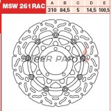 Δίσκος φρένου -TRW- MSW261RAC, 310mm, Triumph Daytona 600/650/675/675R (2002-2012)/Speed Four 600 (2002-2005)/Street Triple 675/675R (2007-2012)/TT 600 (2000-2003)