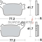 Τακάκια φρένων -TRW- MCB784SH, Honda CB600F Hornet, CBR600RR/1000RR Fireblade; Kawasaki Ninja ZX-6R 636, ZX-10R; Suzuki GSX-R 600/750/1000; Yamaha YZF-R1/R6 (2006-2020)