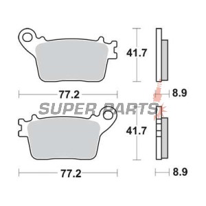 Τακάκια φρένων -TRW- MCB784SH, Honda CB600F Hornet, CBR600RR/1000RR Fireblade; Kawasaki Ninja ZX-6R 636, ZX-10R; Suzuki GSX-R 600/750/1000; Yamaha YZF-R1/R6 (2006-2020)
