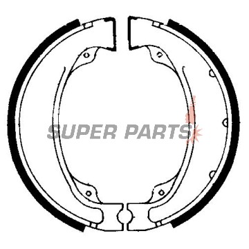 Σιαγόνες φρένων -FERODO- FSB755, 140x30mm, Honda TRX 250 FourTrax/Recon/Sporttrax 1997-2010, XBR 500, XLV 750R 1983-1987, Kymco Hipster/Pulsar/Stryker/Zing 125/150 1997-2010