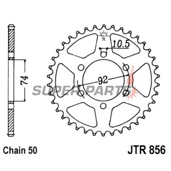 Πίσω γρανάζι -JT- JTR856,45, 45 δόντια, ατσάλινο, Yamaha XJ 400 1982, XJ 550 1981-1985