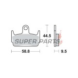 Τακάκια φρένων -TRW- MCB686, Honda X8R/SZX/XL 50 1977-2002; Kymco Heroism 150 1995-2000; SYM Jet Sport-X 50 2006-2010