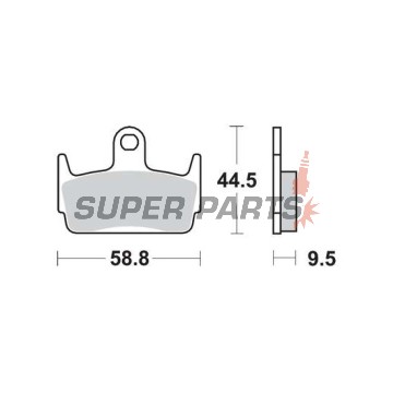 Τακάκια φρένων -TRW- MCB686, Honda X8R/SZX/XL 50 1977-2002; Kymco Heroism 150 1995-2000; SYM Jet Sport-X 50 2006-2010