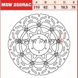 Δίσκος φρένου -TRW- MSW258RAC, 310mm, Honda CB 1100SF (2000-2003)/CBR 1100XX Blackbird (1999-2008)
