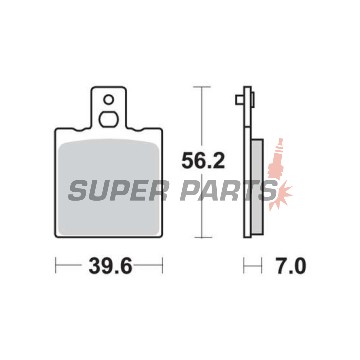 Τακάκια φρένων -TRW- MCB75RQ, Aprilia RS 50/125/250, AF1 125, Tuareg 125/350, Ducati Monster 600/900/1000, 916, SS 750/900, Cagiva Mito 125, Raptor 650, Elefant 750, KTM GS 125/500, MX 125/500, Moto Guzzi California 1100, Daytona 1000, V11 1100, Husqvarna