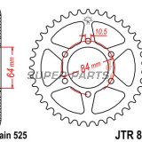 Πίσω γρανάζι -JT- JTR812,41, 41 δόντια, ατσάλινο, Suzuki GT 250 1973-1975