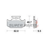Τακάκια φρένων -TRW- MCB625SI, Cannondale MX400/440, Kawasaki KDX/KLX/KX, Suzuki DR/DR-Z/RM/RMX, Yamaha DT/TT/TT-R/WR/XT/YZ (1989-2018)
