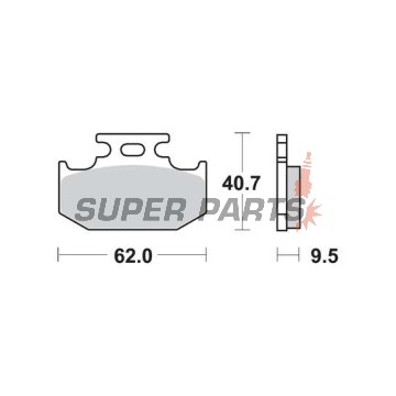 Τακάκια φρένων -TRW- MCB625SI, Cannondale MX400/440, Kawasaki KDX/KLX/KX, Suzuki DR/DR-Z/RM/RMX, Yamaha DT/TT/TT-R/WR/XT/YZ (1989-2018)