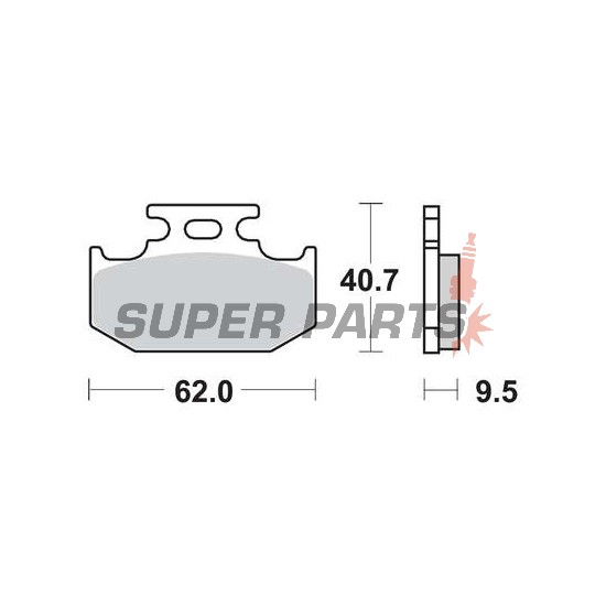 Τακάκια φρένων -TRW- MCB625SI, Cannondale MX400/440, Kawasaki KDX/KLX/KX, Suzuki DR/DR-Z/RM/RMX, Yamaha DT/TT/TT-R/WR/XT/YZ (1989-2018)
