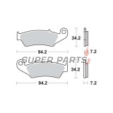 Τακάκια φρένων -TRW- MCB669SI, Aprilia MXV/RXV, Beta RR, Gas Gas EC/FSE/FSR/MC, Honda CR/CRF/XR/XL, Kawasaki KDX/KLX/KX, Suzuki DR-Z/RM/RM-Z, Yamaha WR/YZ/XT (1993-2020)