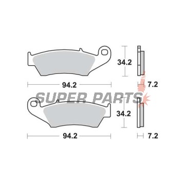 Τακάκια φρένων -TRW- MCB669SI, Aprilia MXV/RXV, Beta RR, Gas Gas EC/FSE/FSR/MC, Honda CR/CRF/XR/XL, Kawasaki KDX/KLX/KX, Suzuki DR-Z/RM/RM-Z, Yamaha WR/YZ/XT (1993-2020)