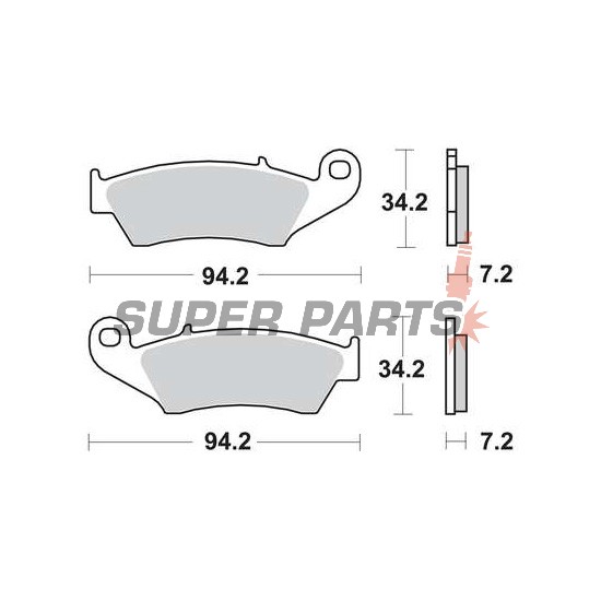 Τακάκια φρένων -TRW- MCB669SI, Aprilia MXV/RXV, Beta RR, Gas Gas EC/FSE/FSR/MC, Honda CR/CRF/XR/XL, Kawasaki KDX/KLX/KX, Suzuki DR-Z/RM/RM-Z, Yamaha WR/YZ/XT (1993-2020)