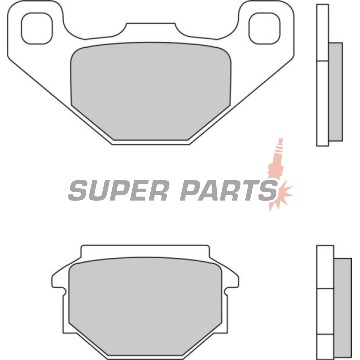 Τακάκια φρένων -FERODO- FDB828ST, Adly ATV, Aprilia ETX/MX/Pegaso/RX/SX/Tuareg, Beta Alp/M4, Buell Cyclone/Lightning/Thunderbolt, Husqvarna CR/TE/WR, Kawasaki KLE/KLR/KX, MZ Baghira/Mastiff, Peugeot/PGO/Piaggio scooters, Sachs XTC