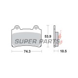 Τακάκια φρένων -TRW- MCB559, Yamaha FJ1200, SRX600, TDM850, TDR250, XV Road/Wild Star 1600-1700, XVZ Royal Star/Venture Royale 1300 (1986-2005)