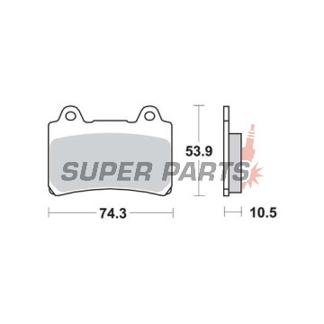 Τακάκια φρένων -TRW- MCB559, Yamaha FJ1200, SRX600, TDM850, TDR250, XV Road/Wild Star 1600-1700, XVZ Royal Star/Venture Royale 1300 (1986-2005)