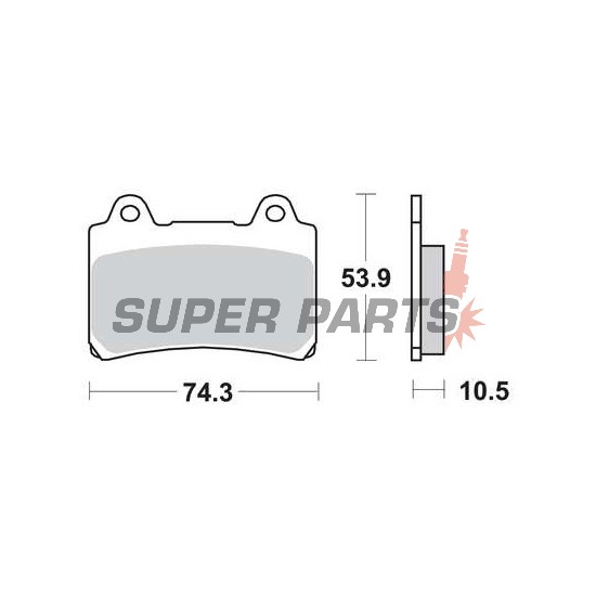 Τακάκια φρένων -TRW- MCB559, Yamaha FJ1200, SRX600, TDM850, TDR250, XV Road/Wild Star 1600-1700, XVZ Royal Star/Venture Royale 1300 (1986-2005)