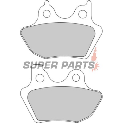Τακάκια φρένων -FERODO- FDB2097P, Harley Davidson XL 1200C Sportster Custom/XLH 883 Sportster Hugger 2000-2003