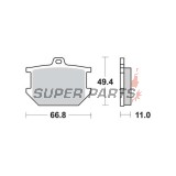 Τακάκια φρένων -TRW- MCB68, Yamaha SR500 (1984-1989), XJ650 (1980-1982), XS250/360/650/750/850/1100 (1976-1983), XV1000 TR1 (1981-1984)