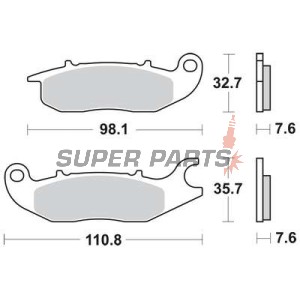 Τακάκια φρένων -TRW- MCB759, Honda Innova, CBF/CBR 125R, MSX Grom; Rieju RS-2 (2003-2017)