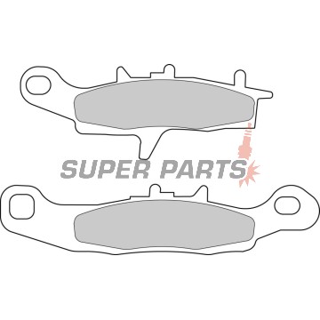 Τακάκια φρένων -FERODO- FDB2080SG, Kawasaki KFX 700 V-Force; KL/KLX/KLR 250; KX 80/85/100; Suzuki RM 85/85L/100