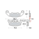 Τακάκια φρένων -TRW- MCB586, Kawasaki GPX400R, GPZ500S/500R, KR-1 250, Xantus 400, Zephyr 400/550, ZXR250, Suzuki GSX1100G, RGV250 (1987-2004)