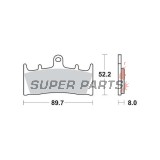 Τακάκια φρένων -TRW- MCB659, Kawasaki VN 1500/1600, ZR 1100, ZRX 1100/1200, ZX-6R 600/636, ZX-7R 750, ZX-9R 900; Suzuki GSF 1200, GSX 1400, GSX-R 1000, VZ 1600 - 1996-2008